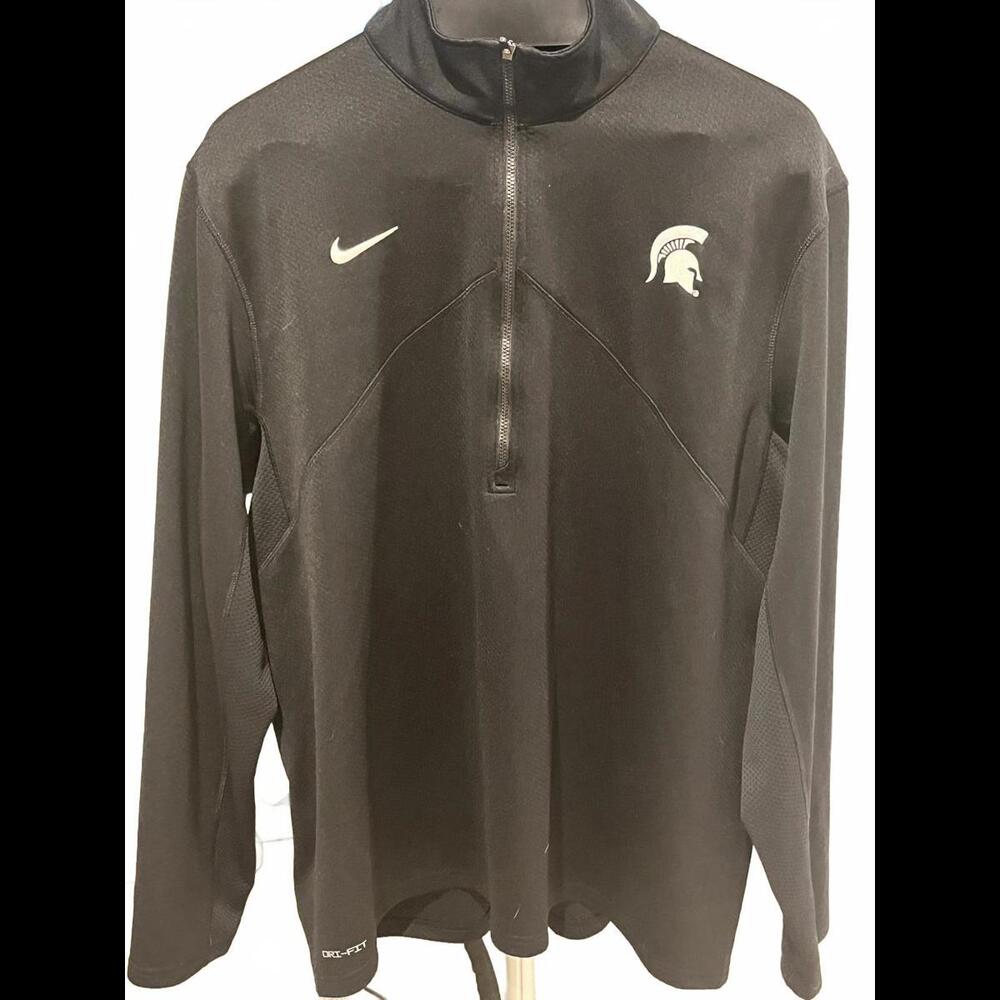 Size XXL Nike Anthracite Michigan State Spartans 1/4 Zip